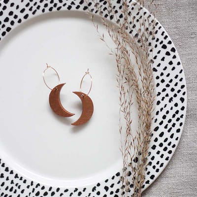Sirppi -korvakorut, brown
