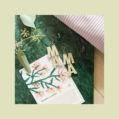 Mama -korvakorut, avocado green