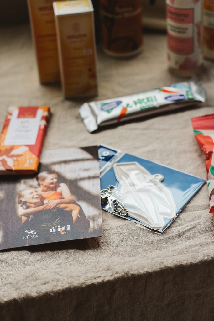 Hyvinvointiaamun goodie bag oli runsas.