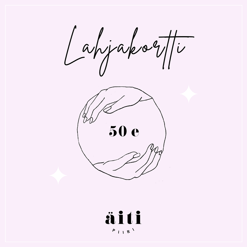 Äitipiirin lahjakortti on ihana lahja vaikkapa tuoreelle äidille.